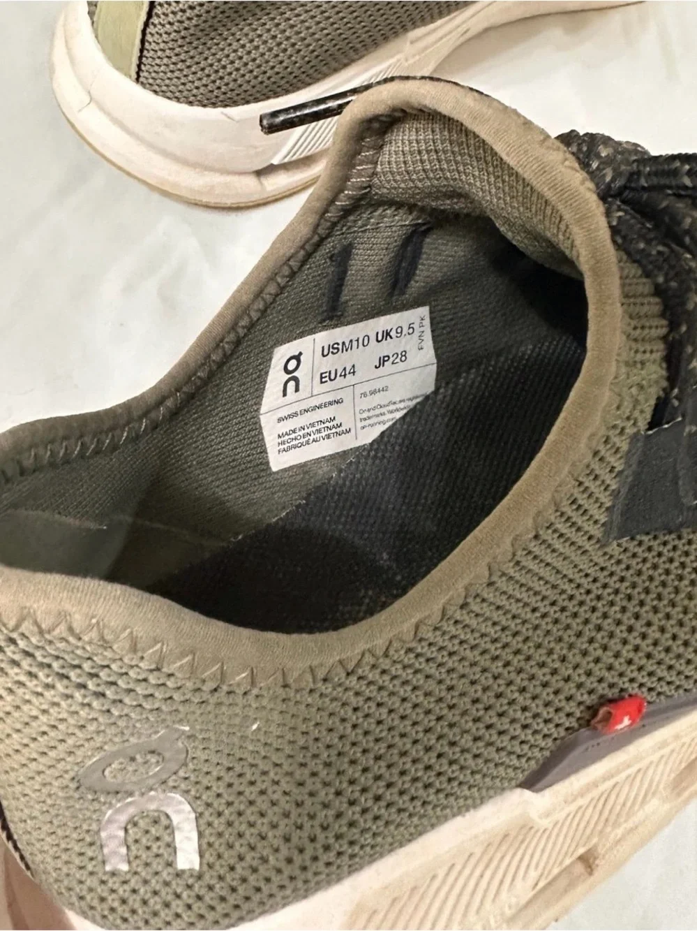 On Cloud Cloudeasy Olive Knit Lace-Up Sneakers